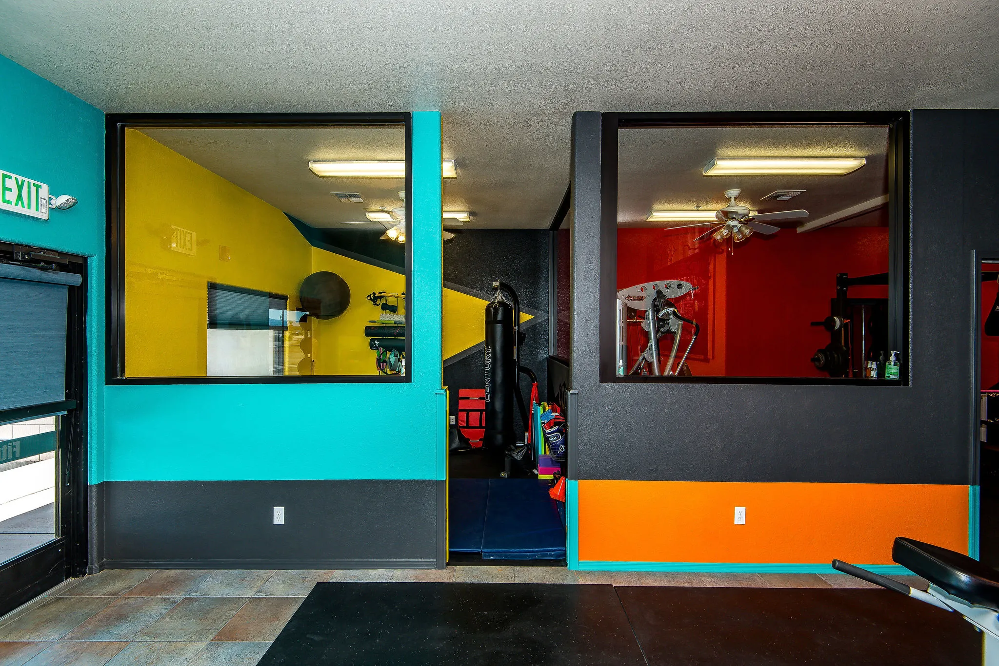Fitness equipment ready for a workout session